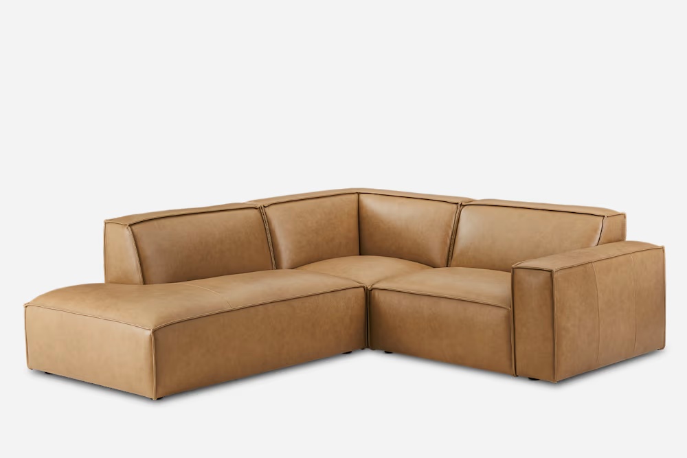 Jonathan Leather Side Chaise Sectional 