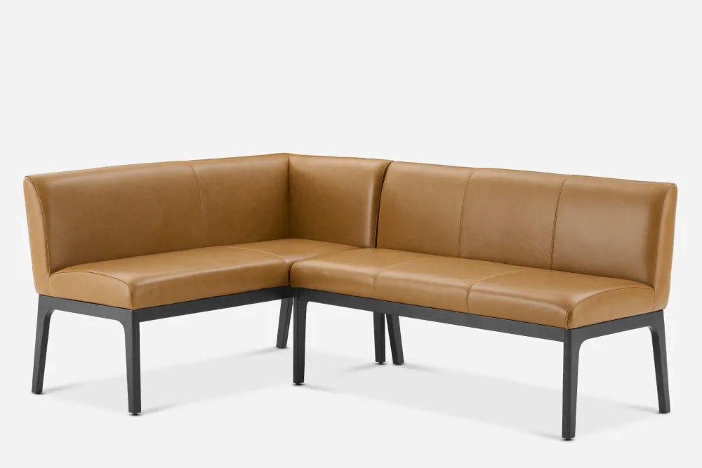 Elliot Leather L-Shape Banquette 