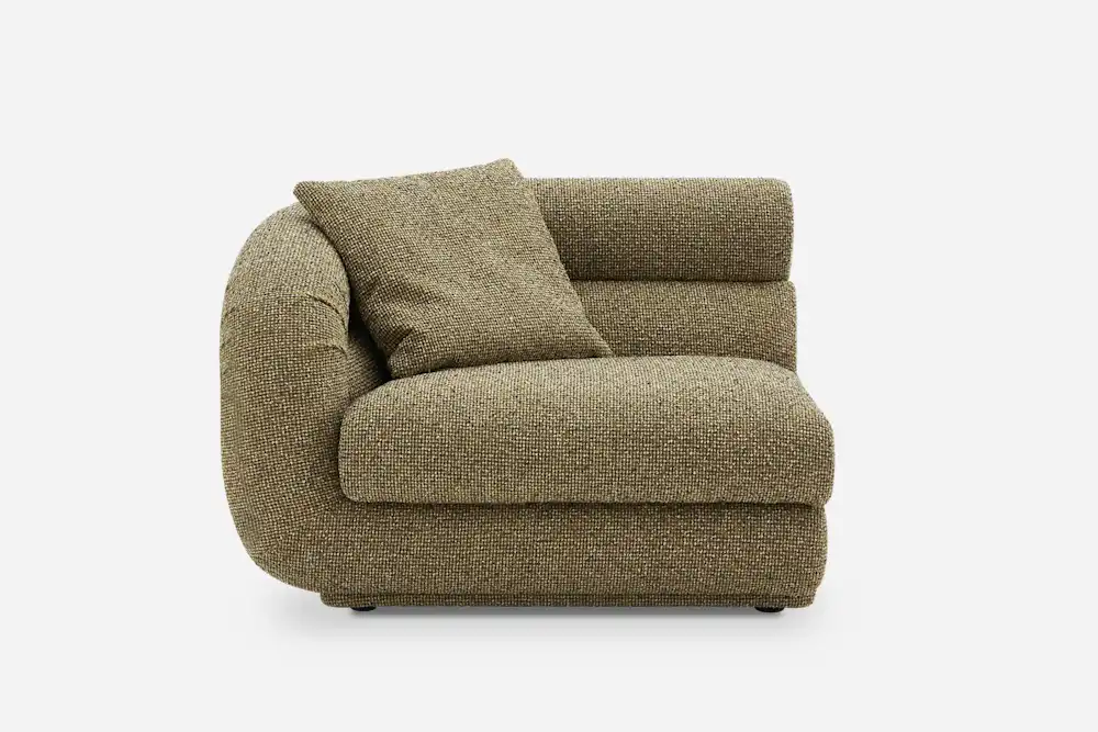 Solari Performance Fabric Left Arm Sofa 