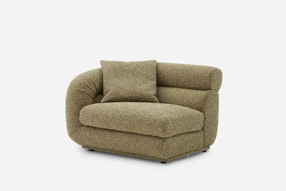 Solari Performance Fabric Left Arm Sofa