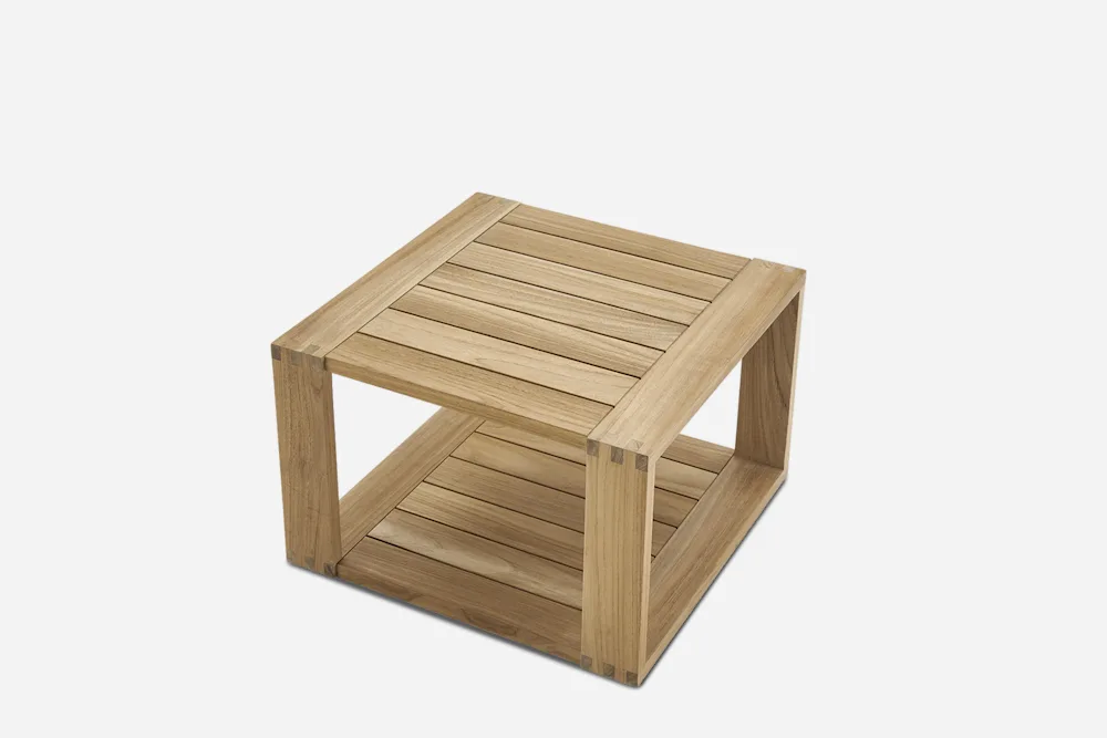 Rio Outdoor Teak Square Box Side Table