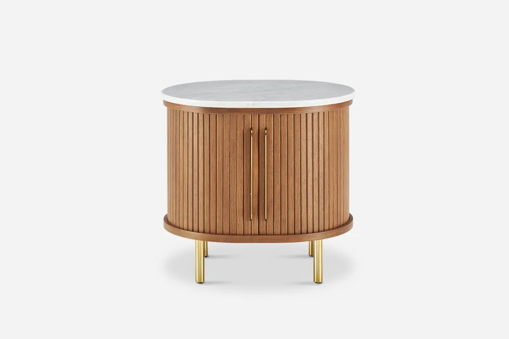 Harper Marble Storage Side Table 