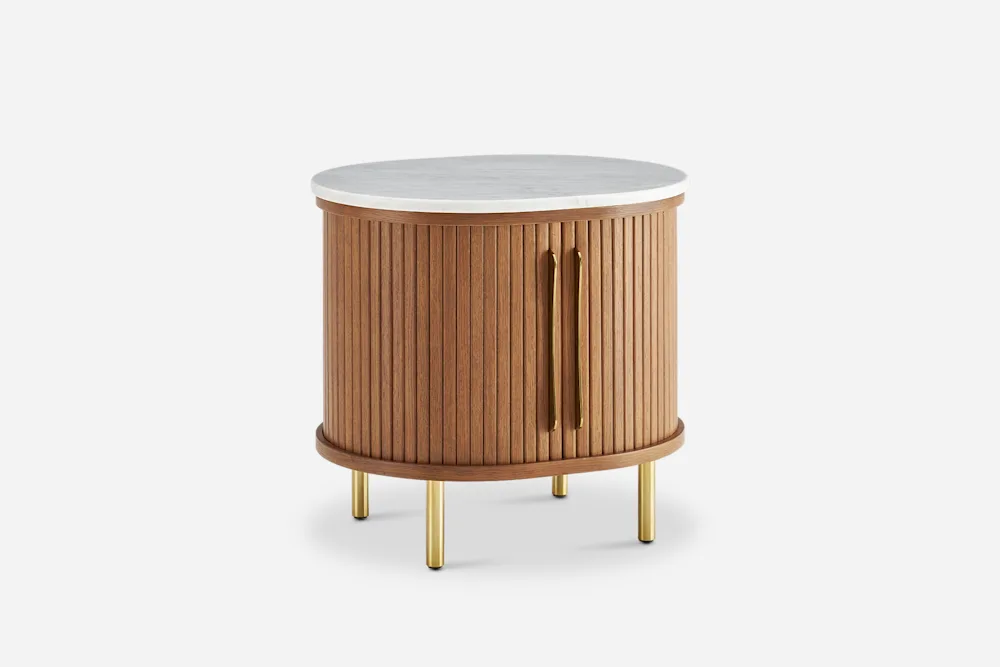 Harper Marble Storage Side Table