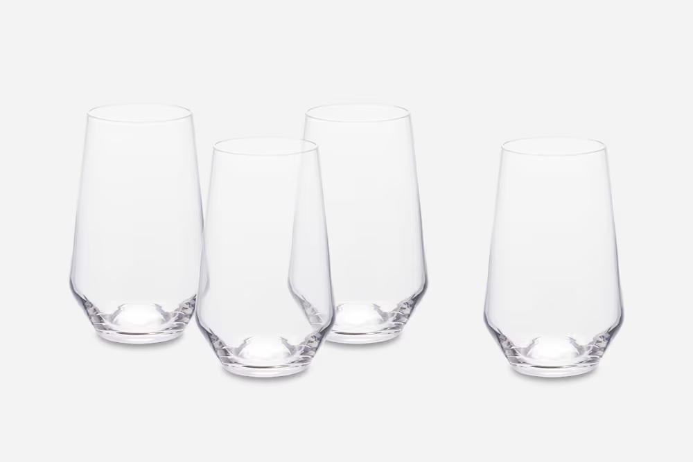 Prism Tall Drinking Glasses, Set of 4 