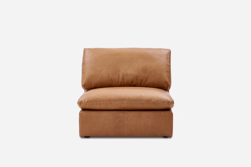 Dawson Leather Armless Sofa 