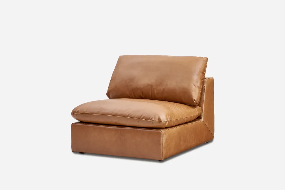 Dawson Leather Armless Sofa