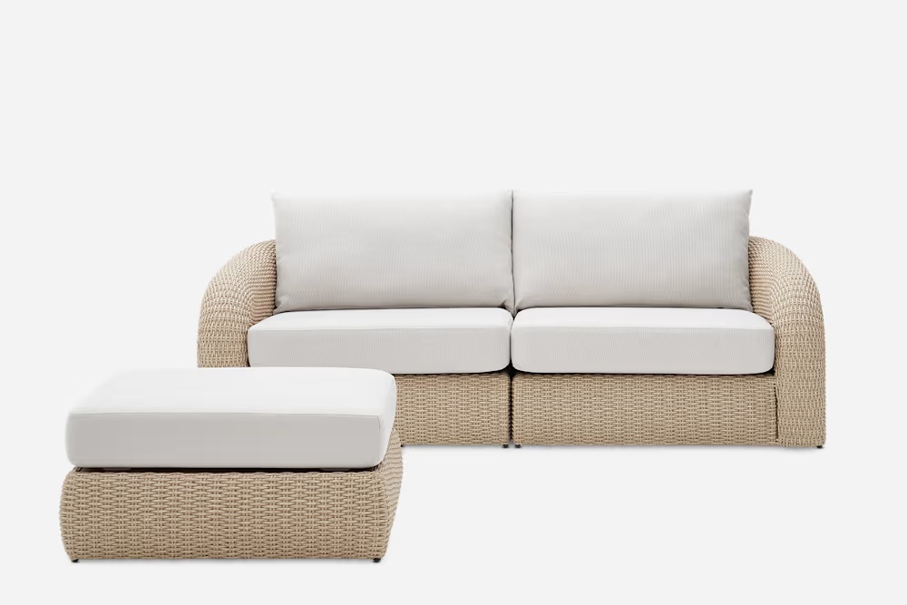 Lorna Outdoor Sofa with Ottoman 