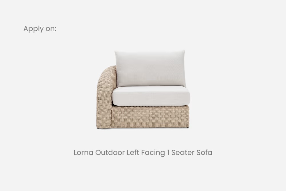 Lorna Outdoor Left Facing 1 Seater Sofa Cover