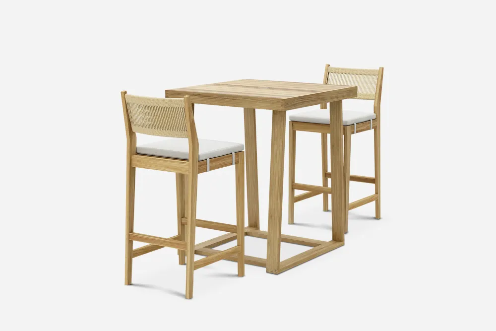 Rio Outdoor Teak Bar Table & Stool Set 