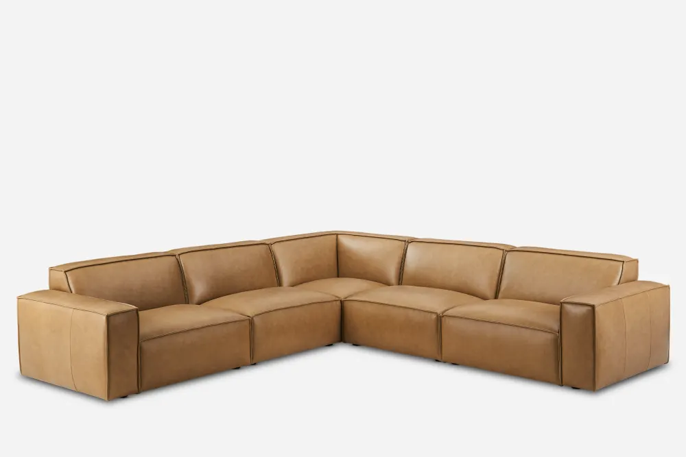 Jonathan Leather L-Shape Sectional Sofa 