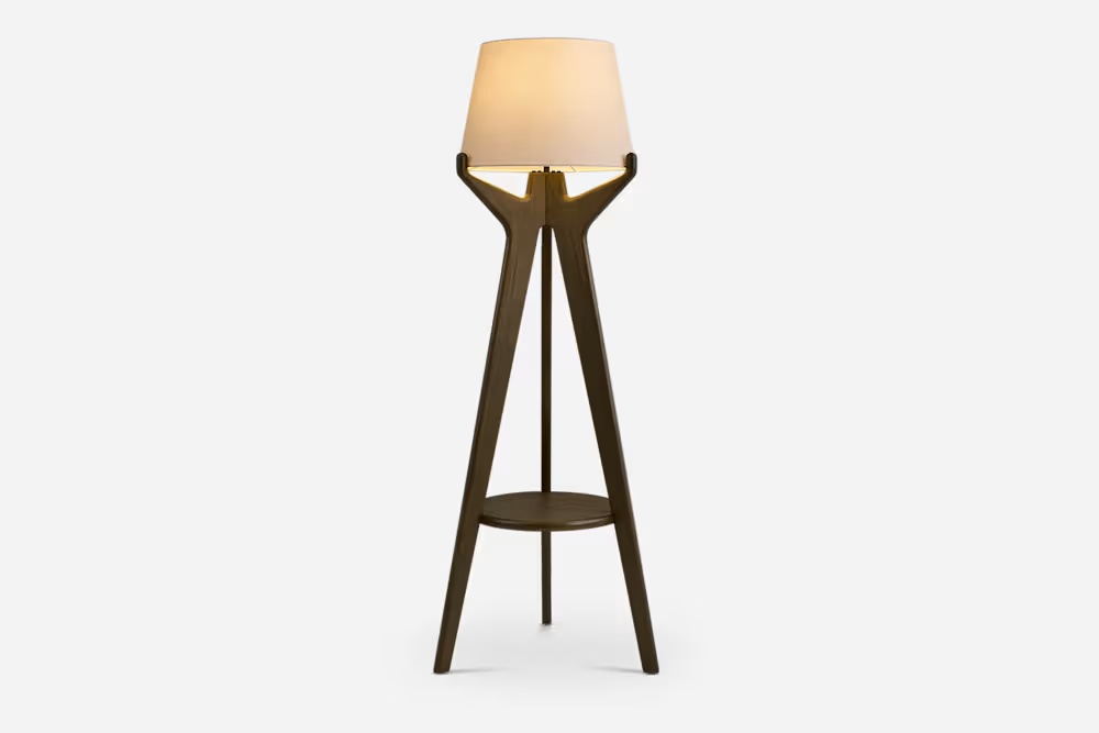 Karo Tripod Floor Lamp, Caramel