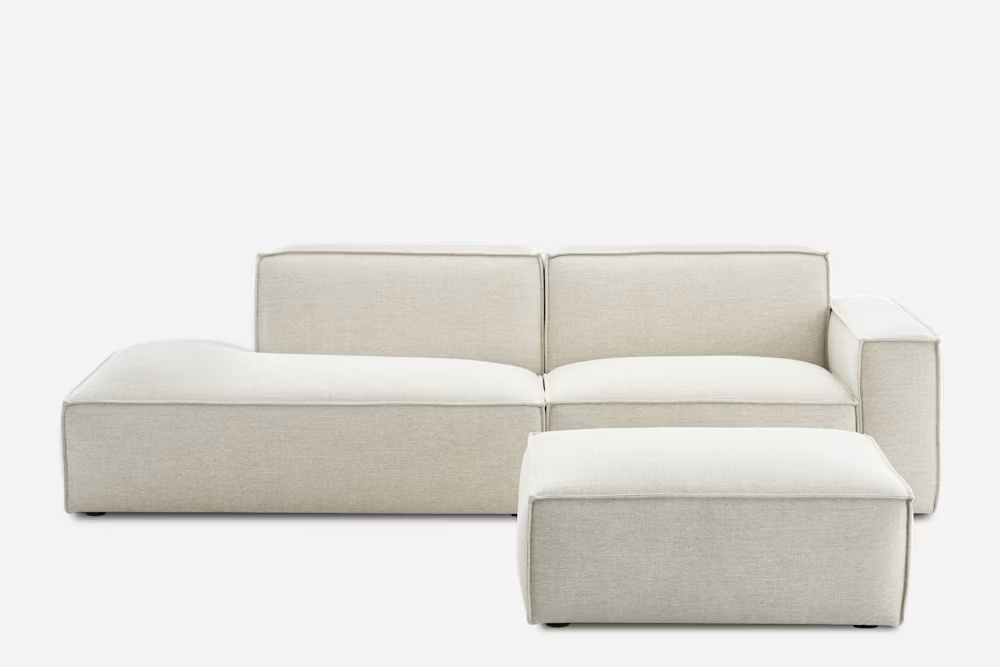Jonathan Side Chaise Sofa with Ottoman 