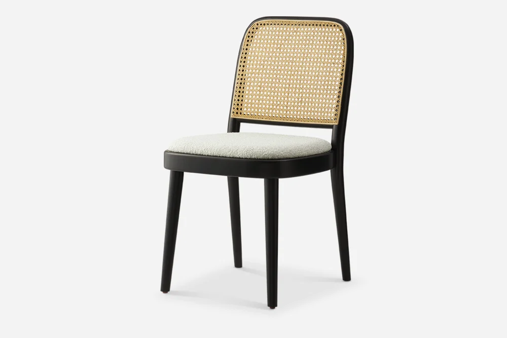Edith Cane Chair, Black 