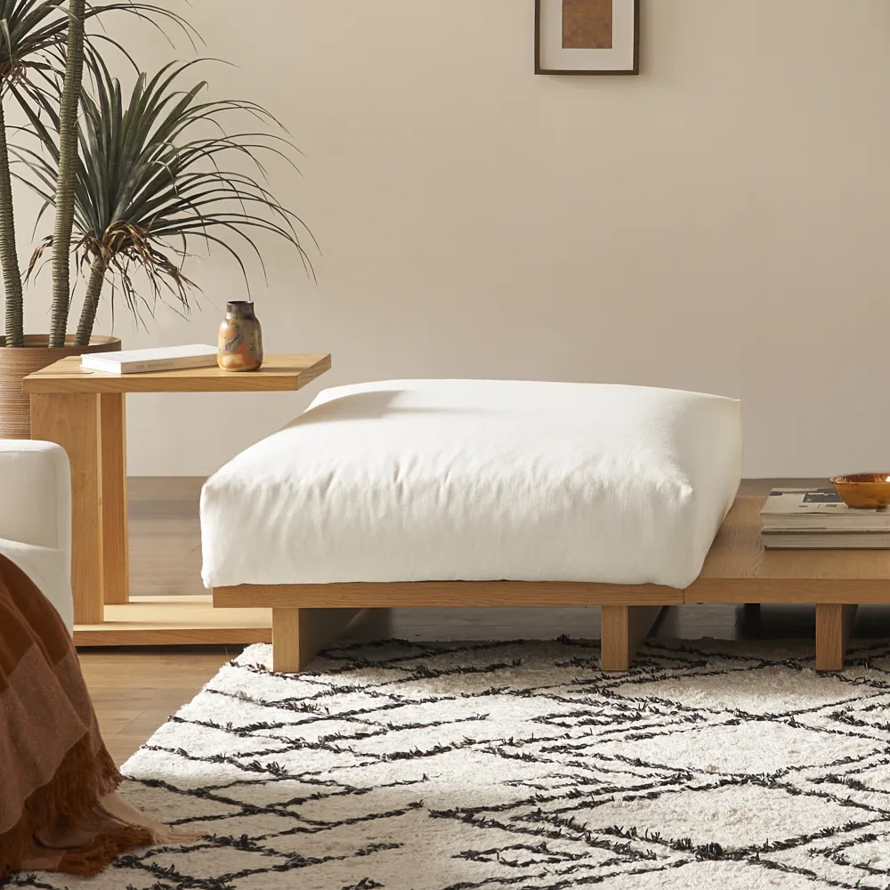 Mori Performance Fabric Side Ottoman