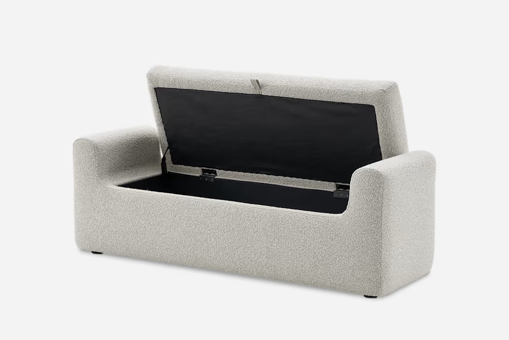 Dakota Performance Bouclé Storage Bench