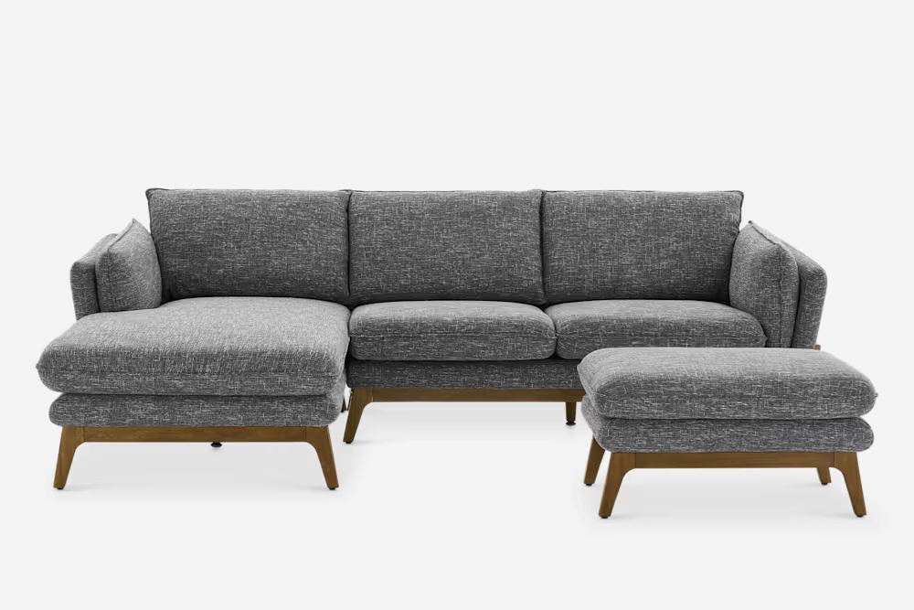 Remi Chaise Sectional Sofa with Ottoman 