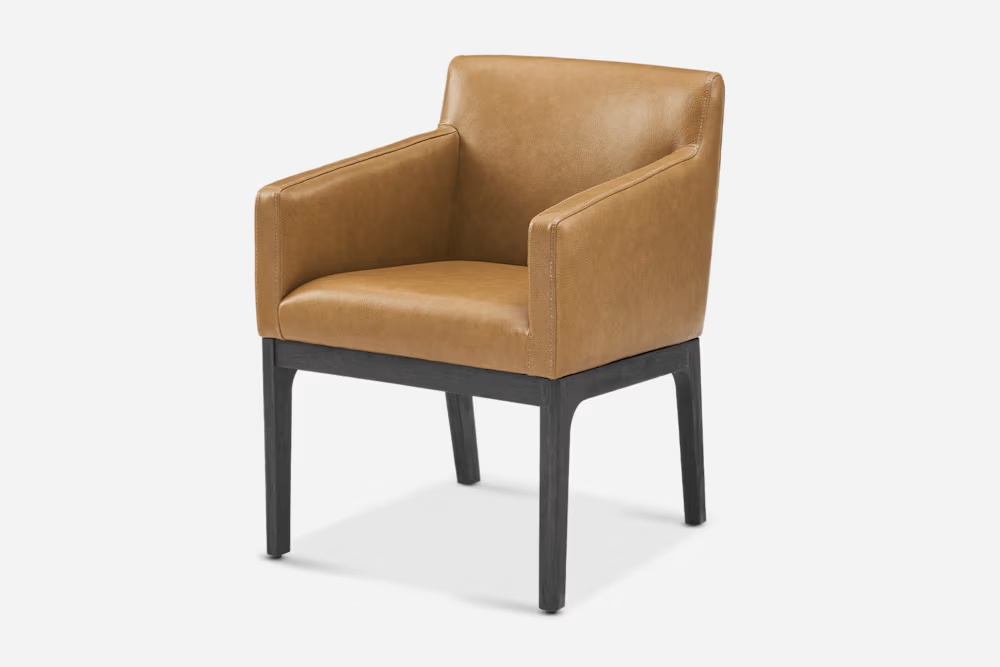 Elliot Leather Dining Arm Chair 