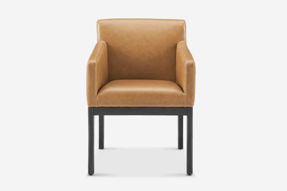 Elliot Leather Dining Arm Chair