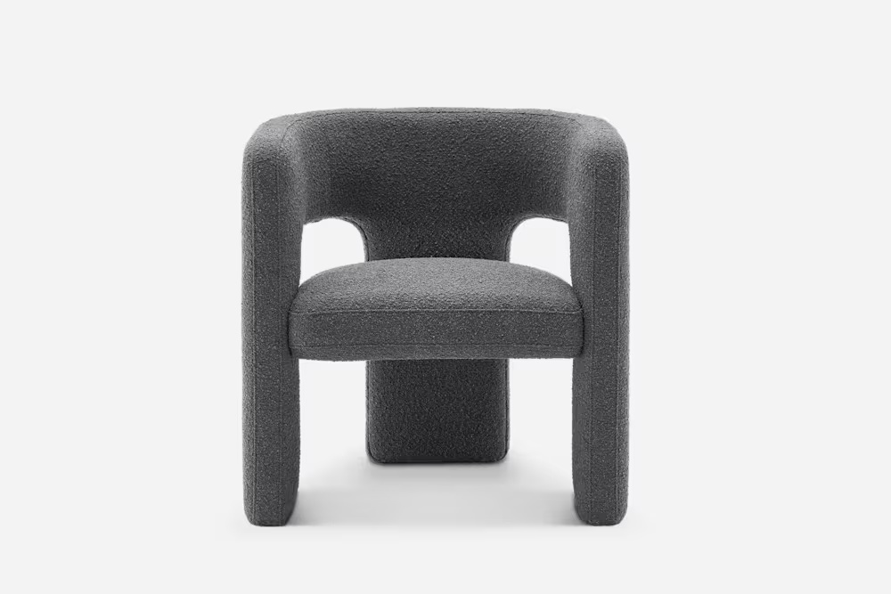 Paloma BouclÃ© Armchair, Storm Gray 