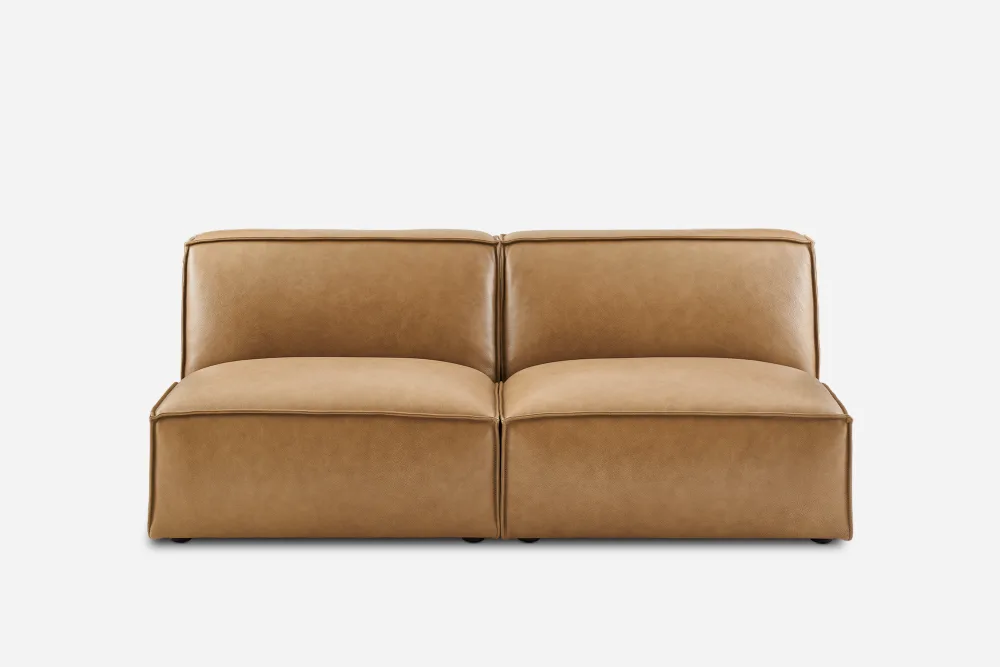 Jonathan Leather Armless 3 Seater Sofa 