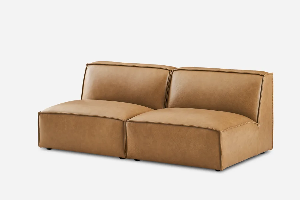 Jonathan Leather Armless 3 Seater Sofa