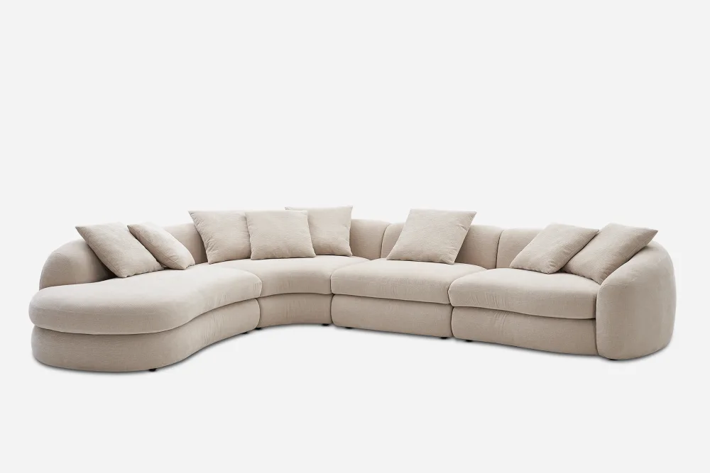 Fable Performance Fabric Extended Chaise Sectional Sofa 