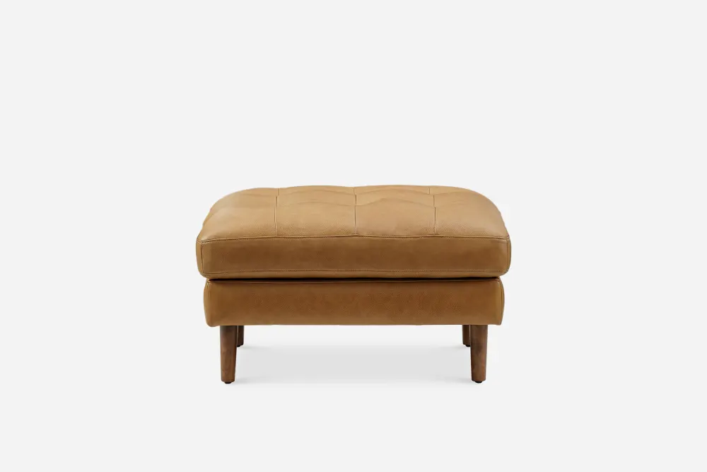 Madison Leather Ottoman 