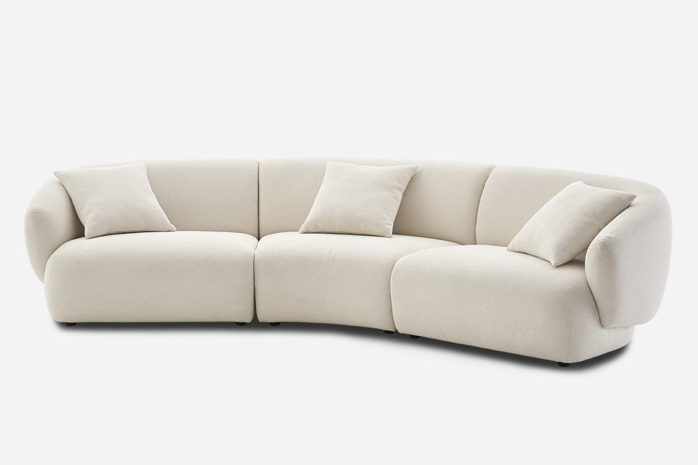 Auburn Performance Fabric Curve Sofa 