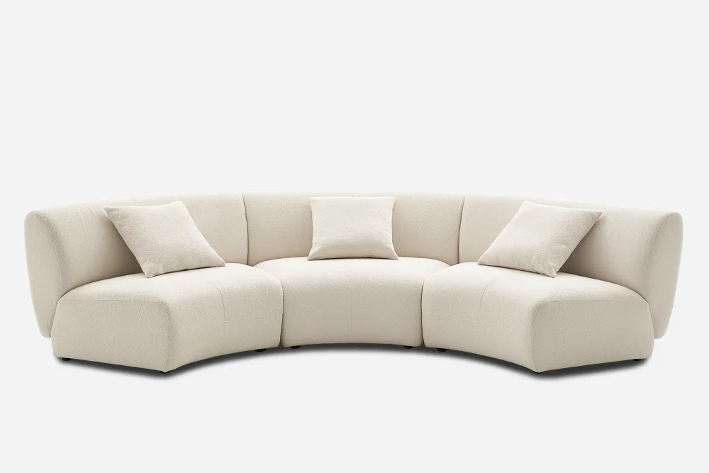 Auburn Performance Fabric Armless Curve Sofa 