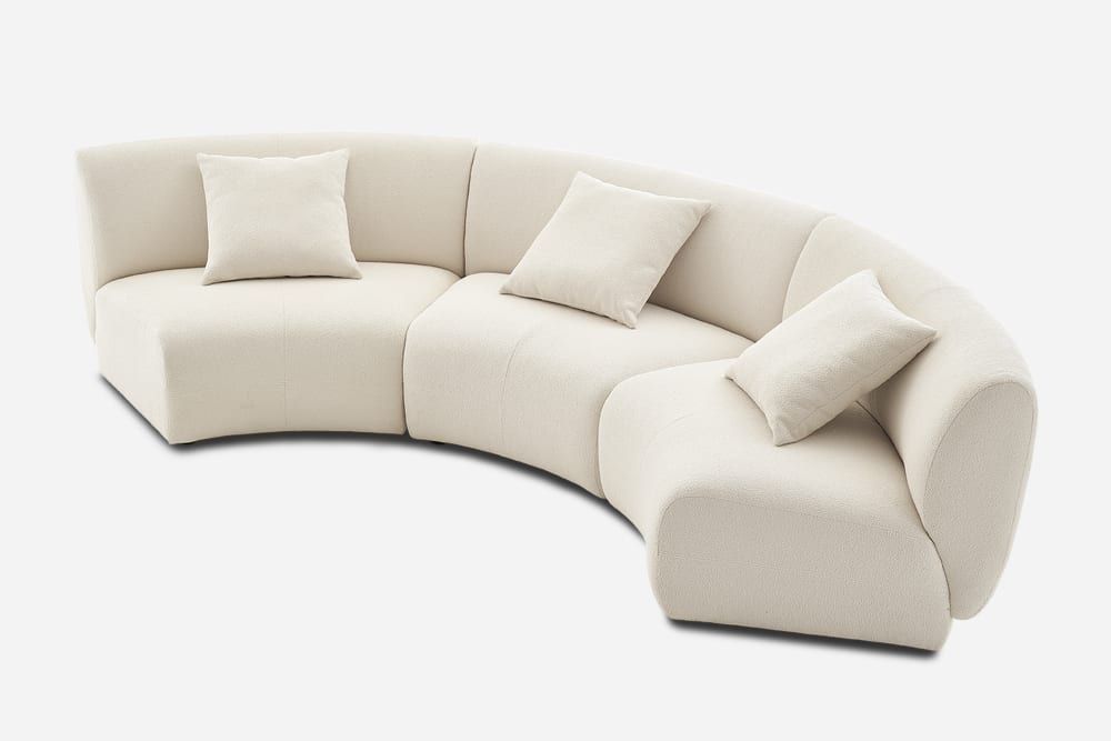 Auburn Performance Fabric Armless Curve Sofa