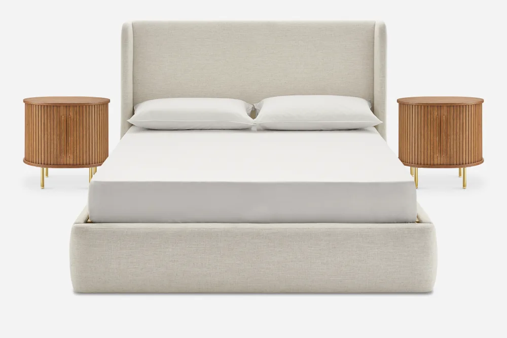 Dalton Bed with 2 Harper Side Table Set 