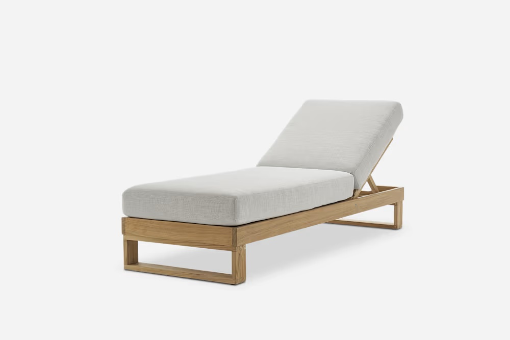 Rio Outdoor Teak Chaise Lounge 