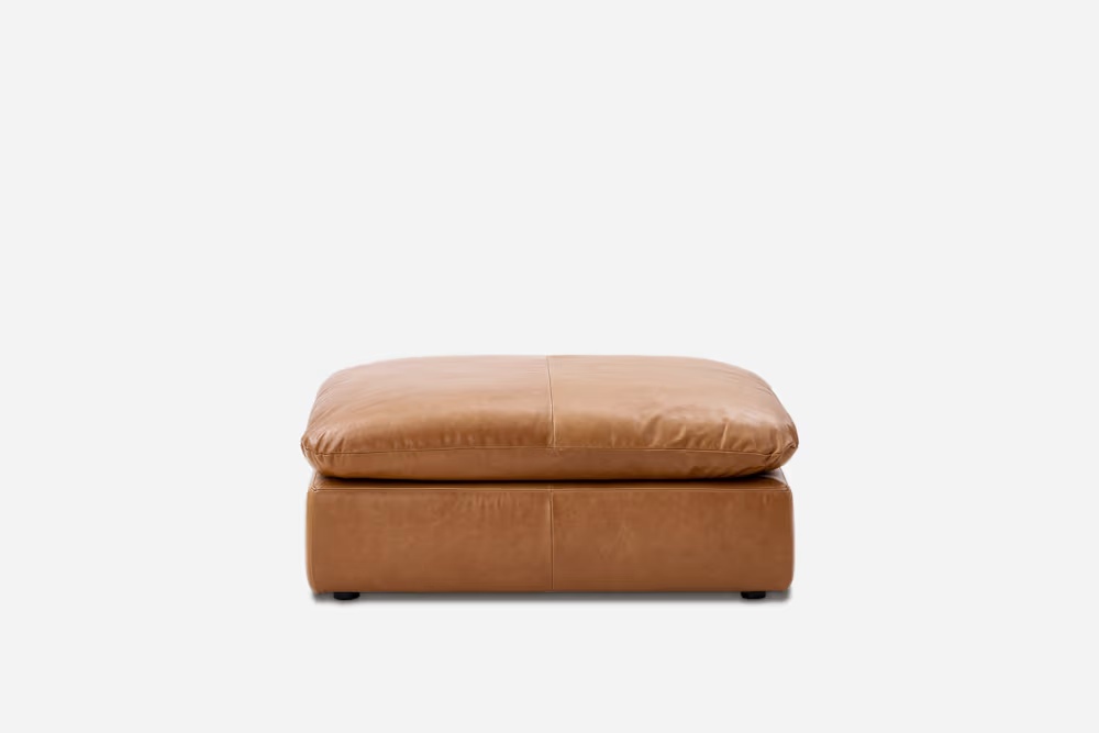 Dawson Leather Large Ottoman 