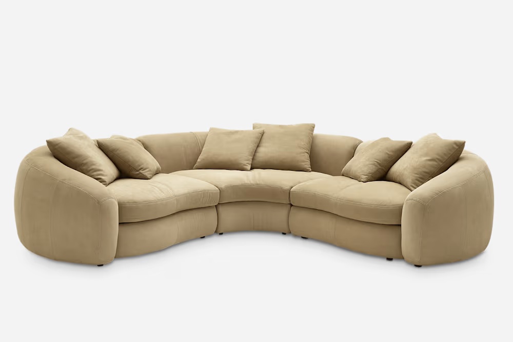 Fable Leather Sectional Sofa 