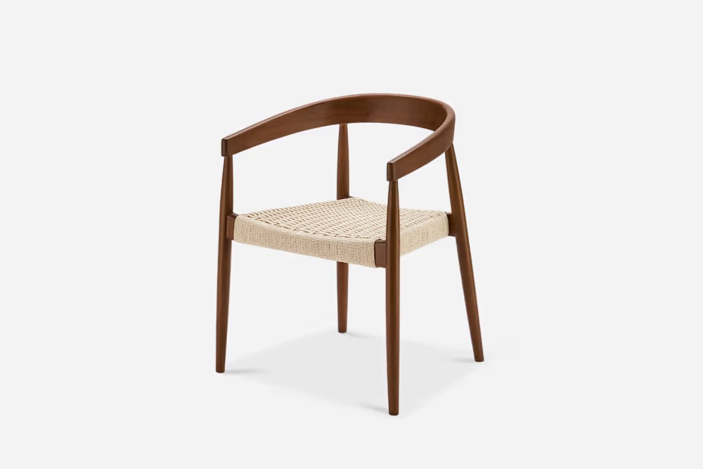 Austen Dining Arm Chair, Walnut Stain 