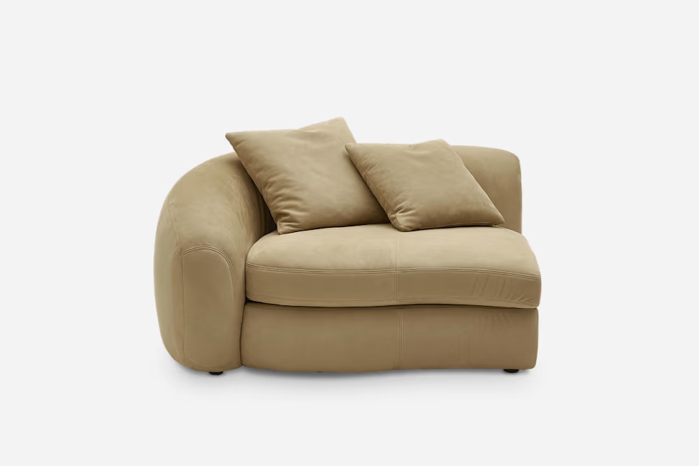 Fable Leather Left Arm Sofa 