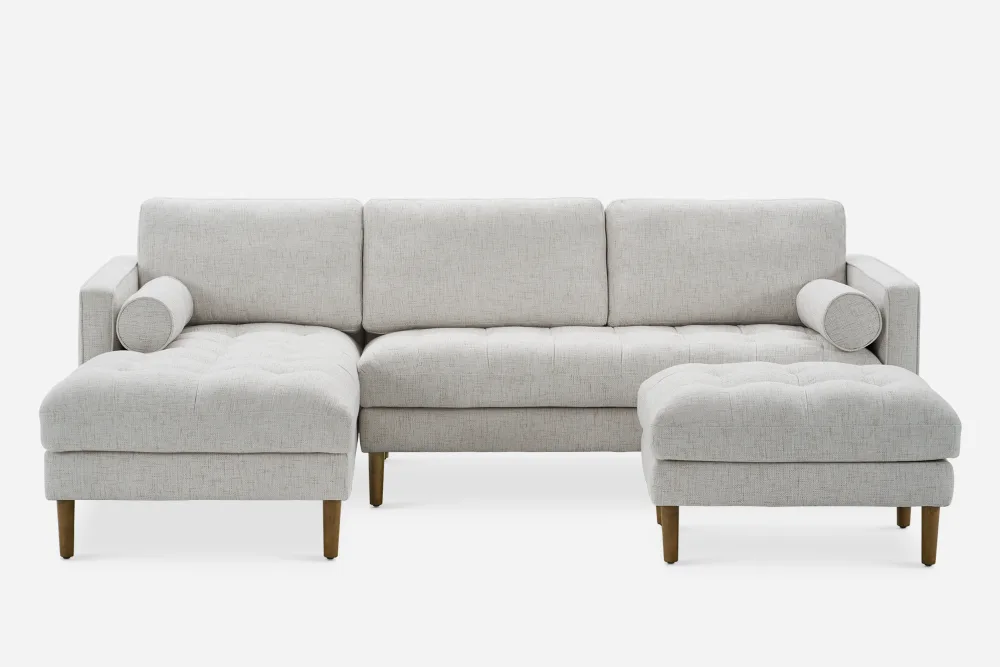 Madison Chaise Sectional Sofa with Ottoman 