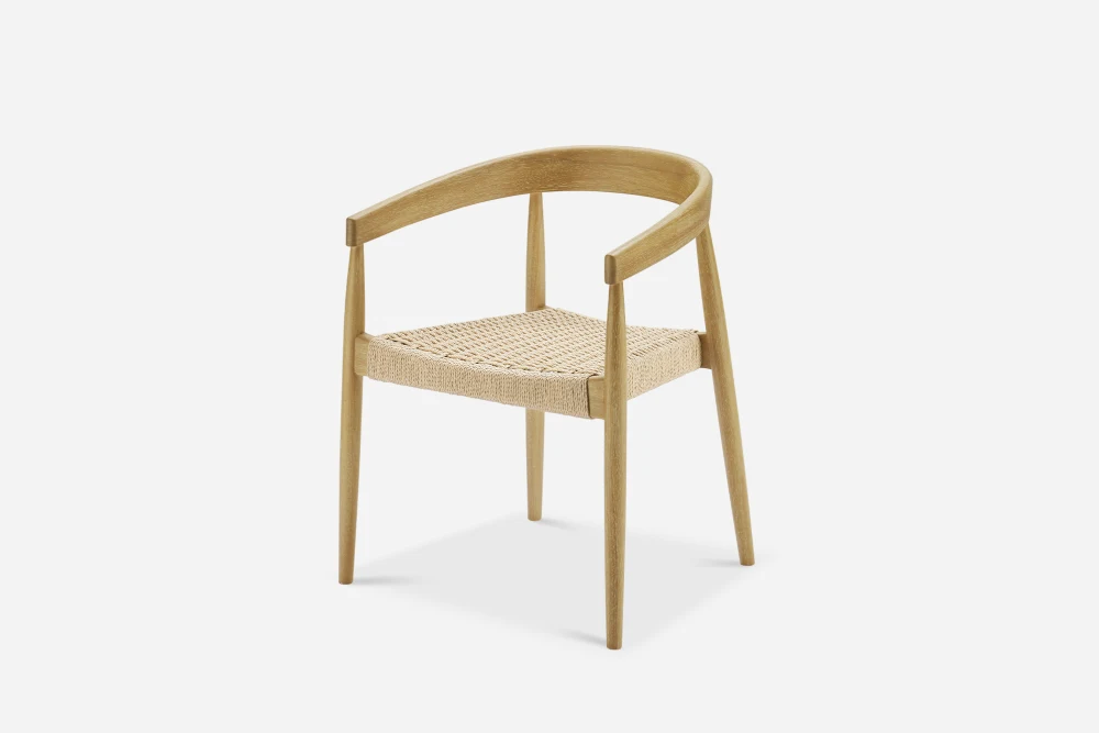 Austen Dining Arm Chair, White Wash 