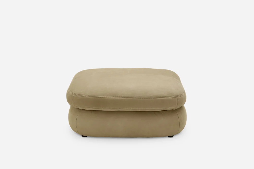 Fable Leather Side Ottoman 