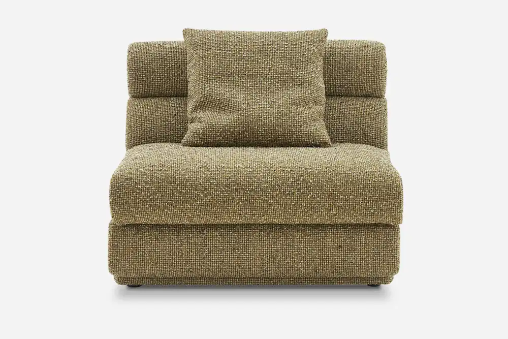 Solari Performance Fabric Armless Sofa 