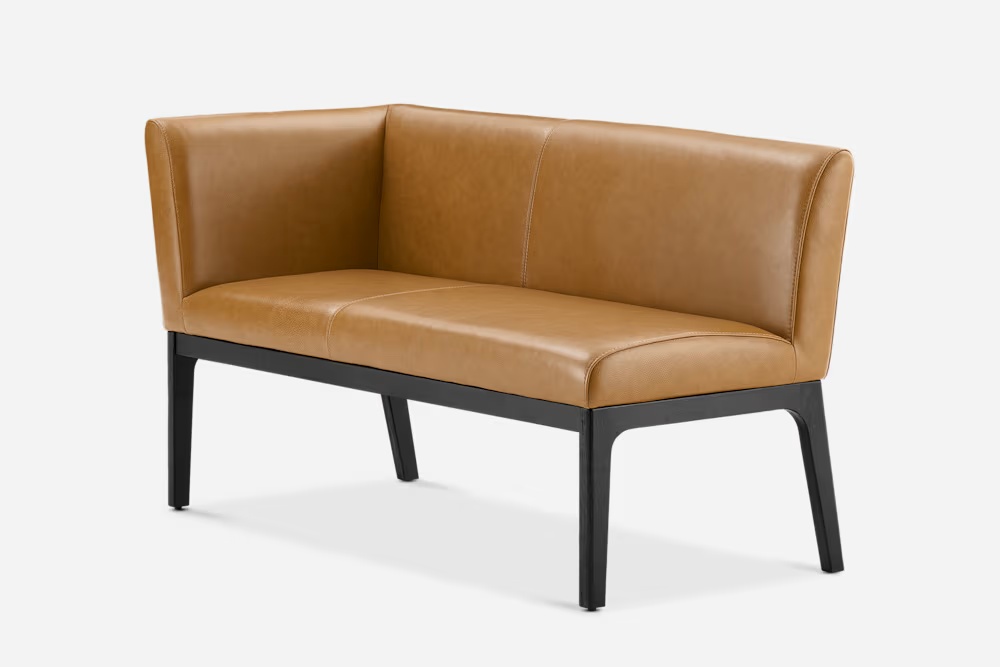 Elliot Leather Left Banquette Bench