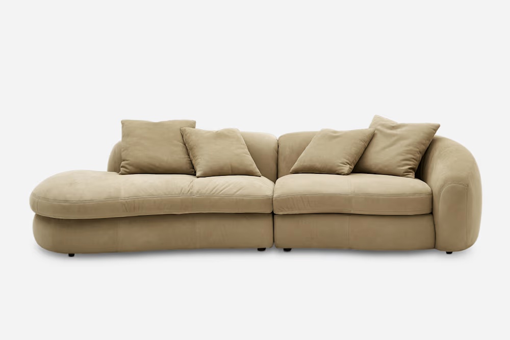 Fable Leather Side Chaise Sofa 