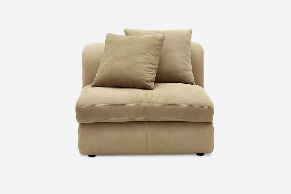 Fable Leather Armless Sofa 