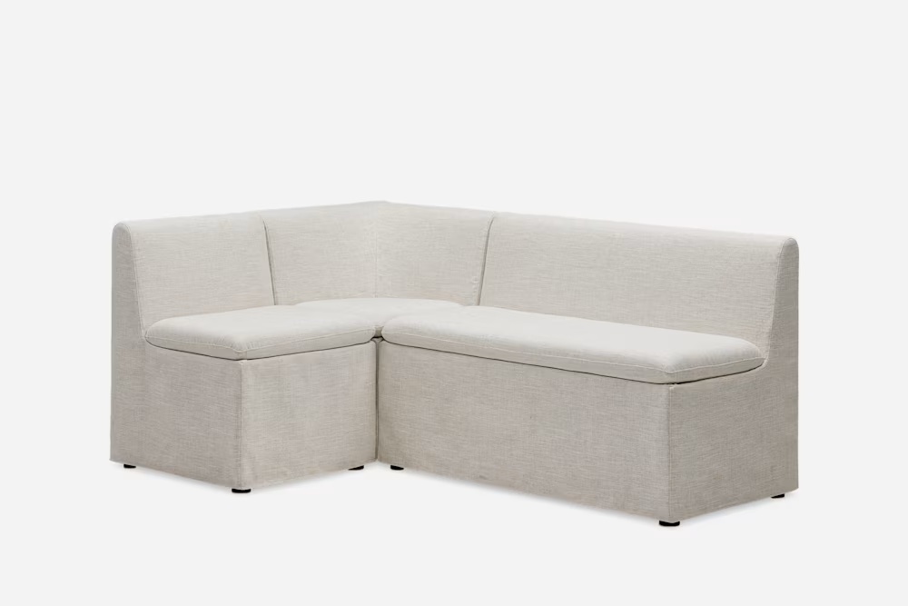 Callie Slipcover L-Shaped Storage Banquette 