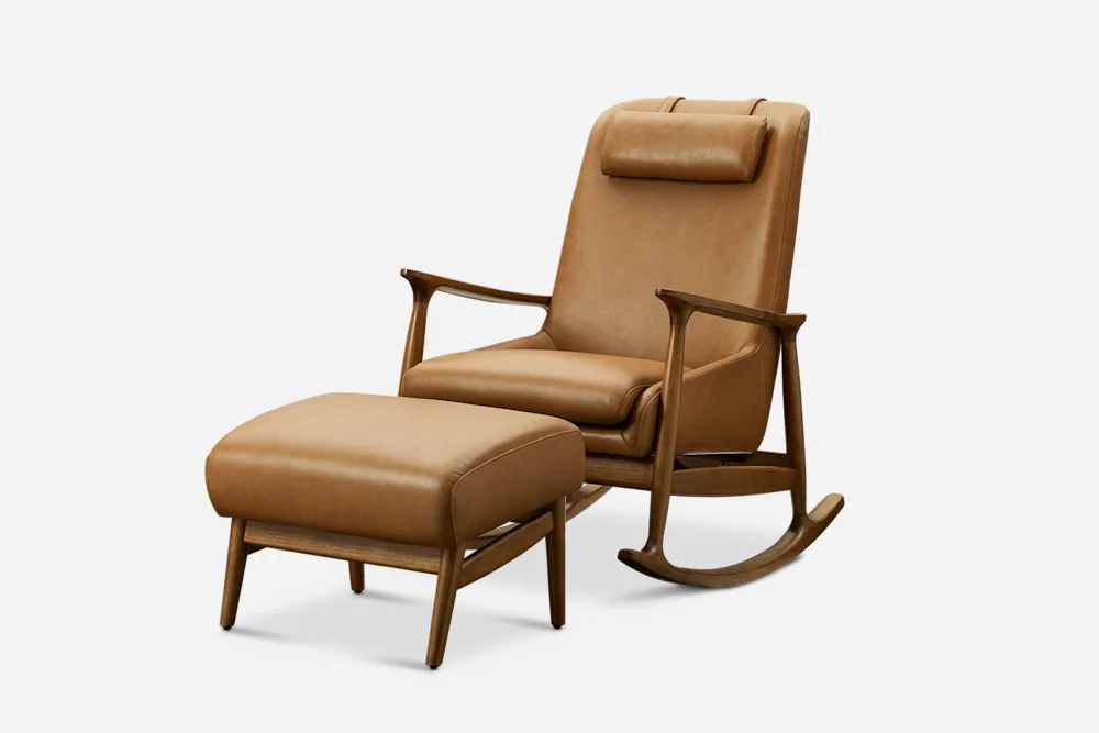 Desmond Rocking Armchair with Ottoman 