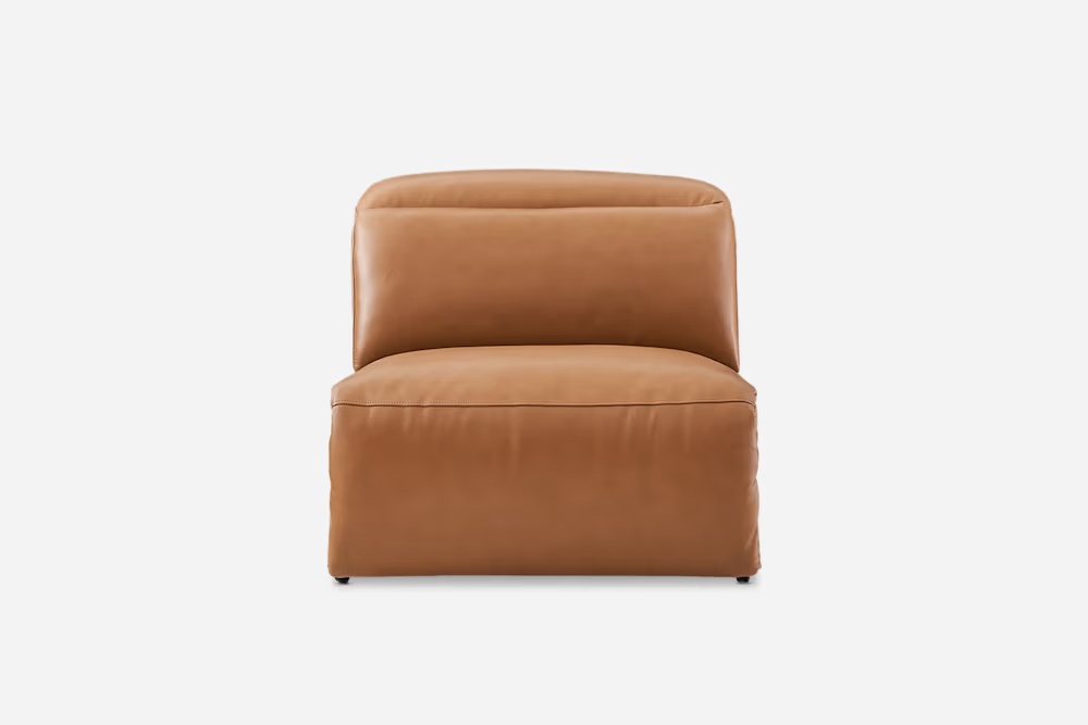 Jaron Leather Motion Recliner Armless Sofa 