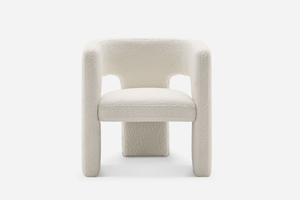 Paloma BouclÃ© Armchair, Snow 