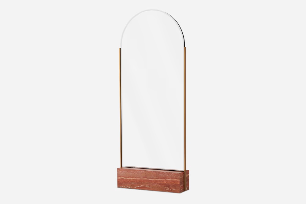 Crimson Floor Mirror