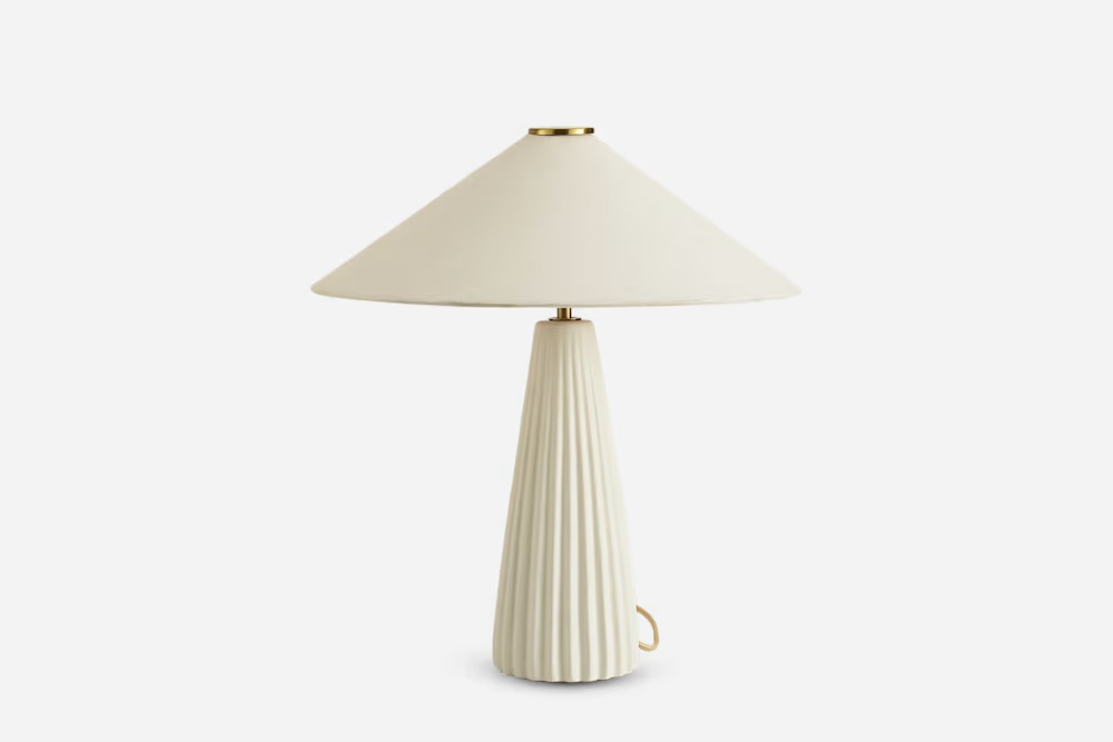 Alba Fluted Ceramic Table Lamp 