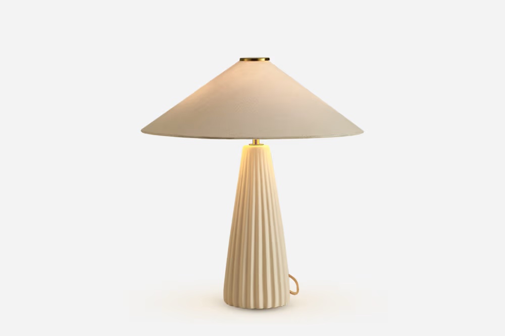 Alba Fluted Ceramic Table Lamp